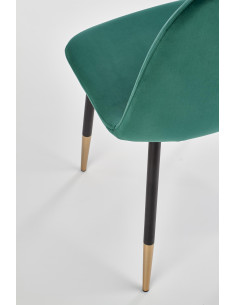 Krzesło CH/379 VELVET ciemna zieleń / czarny / złoty połysk 2