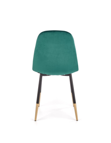 Krzesło CH/379 VELVET ciemna zieleń / czarny / złoty połysk