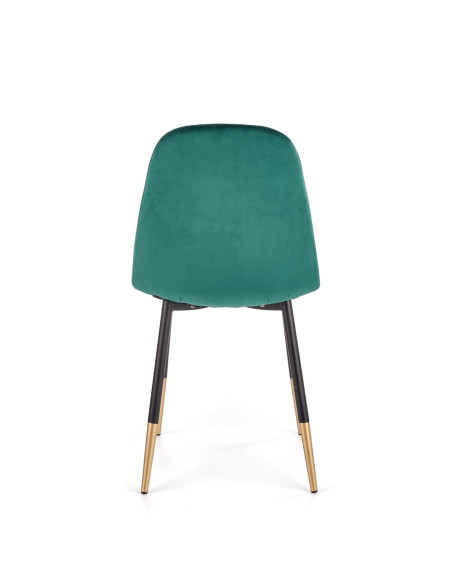 Krzesło CH/379 VELVET ciemna zieleń / czarny / złoty połysk
