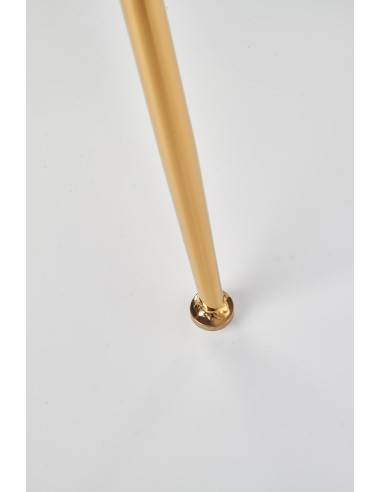 K381 Krzesło Popielate VELVET / Złote Chromowane Nogi - Prestiż i Wygoda