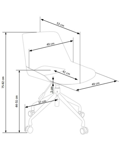 Walt fotel młodzieżowy - popielaty
