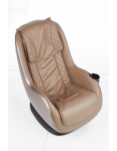 DOPIO Fotel z Masażem Beżowy, Port USB, Uchwyt na Kubek - Głęboki Relaks