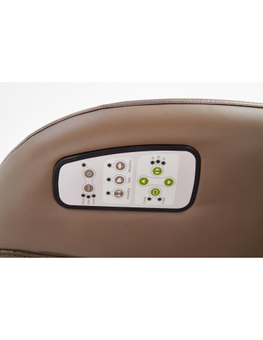 DOPIO Fotel z Masażem Beżowy, Port USB, Uchwyt na Kubek - Głęboki Relaks