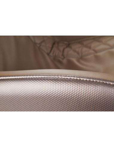 DOPIO Fotel z Masażem Beżowy, Port USB, Uchwyt na Kubek - Głęboki Relaks