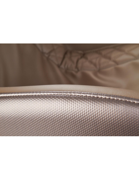 DOPIO Fotel z Masażem Beżowy, Port USB, Uchwyt na Kubek - Głęboki Relaks