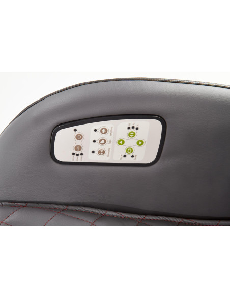 DOPIO Fotel z Masażem Popielaty, USB, Uchwyt na Kubek - Głęboki Relaks