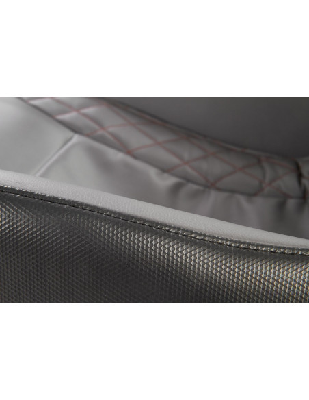 DOPIO Fotel z Masażem Popielaty, USB, Uchwyt na Kubek - Głęboki Relaks