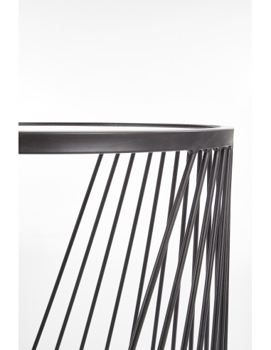 Zestaw 2 okrągłych ław szklanych WALKER szkło dymione