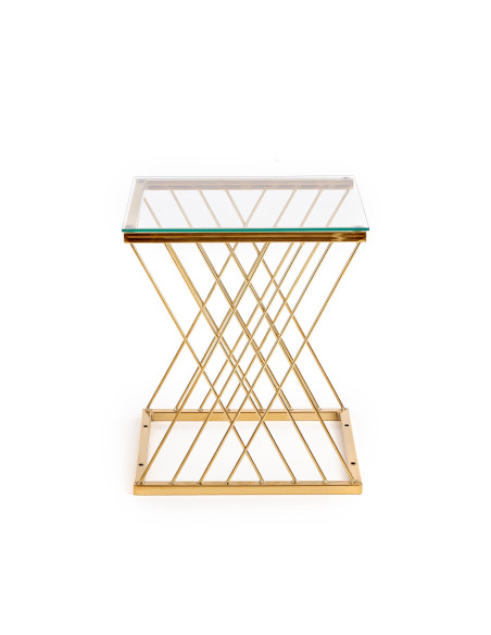 NANCY ława złoty / transparentny 