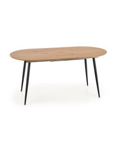 COLORADO Stół Rozkładany 120-160cm Dąb Złoty/Czarny - Czar Rodzinnych Spotkań