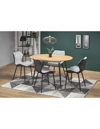 COLORADO Stół Rozkładany 120-160cm Dąb Złoty/Czarny - Czar Rodzinnych Spotkań