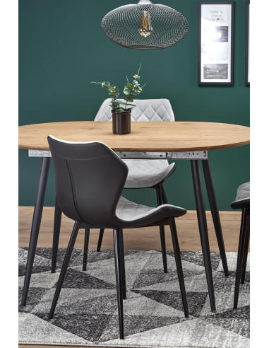 COLORADO Stół Rozkładany 120-160cm Dąb Złoty/Czarny - Czar Rodzinnych Spotkań