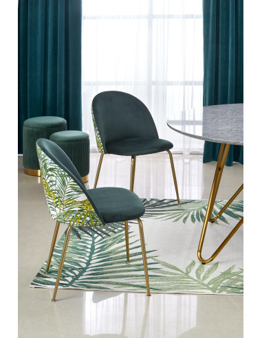 BONELLO Stół Fi120cm Popielaty Marmur/Luksusowa Chromowana Podstawa Glamour