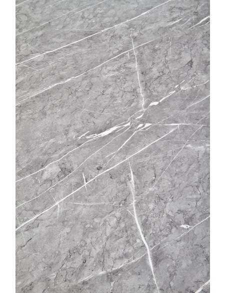 BONELLO Stół Fi120cm Popielaty Marmur/Luksusowa Chromowana Podstawa Glamour