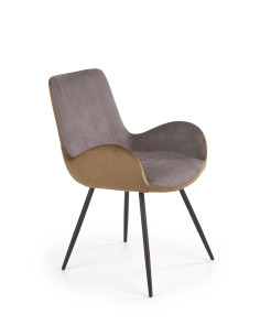 Krzesło CH/392 VELVET popiel / brąz