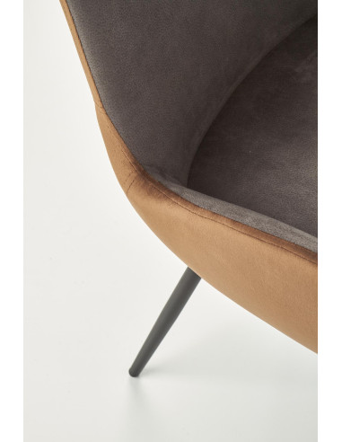 Krzesło CH/392 VELVET popiel / brąz