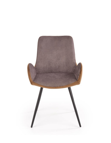 Krzesło CH/392 VELVET popiel / brąz