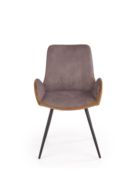 Krzesło CH/392 VELVET popiel / brąz