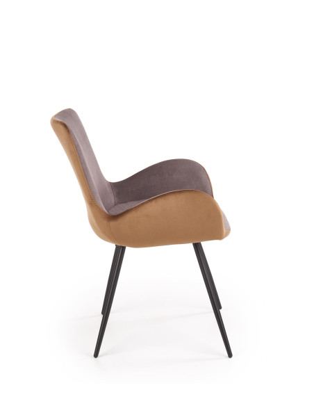 Krzesło CH/392 VELVET popiel / brąz