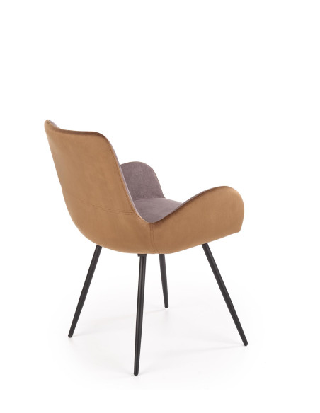Krzesło CH/392 VELVET popiel / brąz