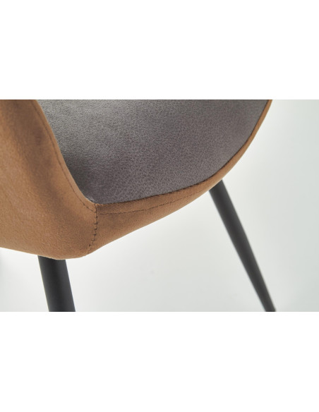 Krzesło CH/392 VELVET popiel / brąz