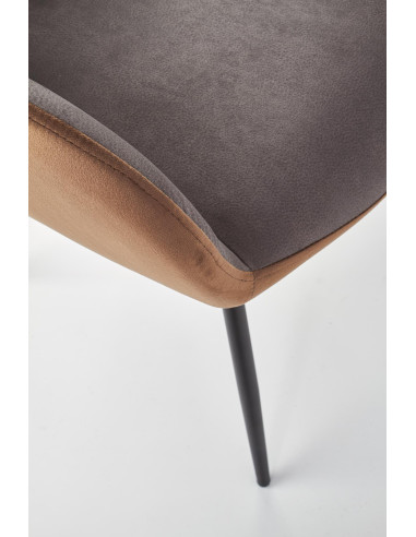 Krzesło CH/392 VELVET popiel / brąz