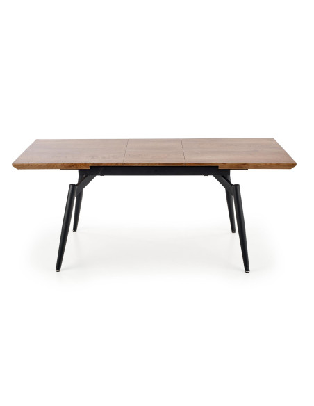 CAMBELL Stół Rozkładany 140-180cm Dąb Naturalny / Czarna Nowoczesna Podstawa