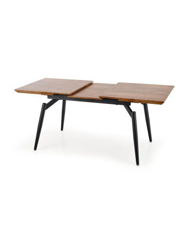 CAMBELL Stół Rozkładany 140-180cm Dąb Naturalny / Czarna Nowoczesna Podstawa