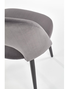 Krzesło CH/384 tkanina VELVET popielata 2