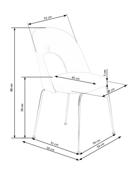 K385 Krzesło Jasnoróżowe VELVET / Złote Nogi Glamour - Słodka Elegancja