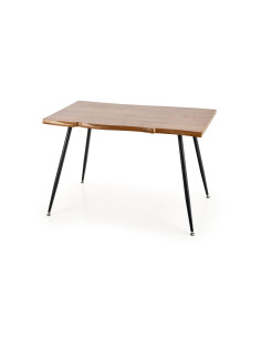 LARSON Stół 120/80/77 cm Dąb/Nogi Czarne - Blat MDF w Stylu Natural Edge