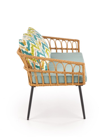 GARDENA Sofa Rattanowa 2S z Poduszkami - Przestrzeń dla Dwojga