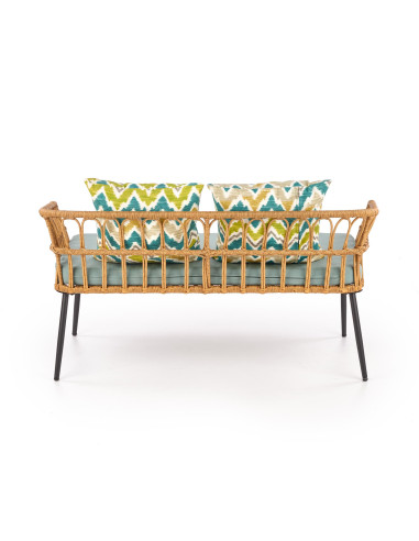 GARDENA Sofa Rattanowa 2S z Poduszkami - Przestrzeń dla Dwojga