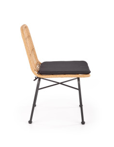 K401 Krzesło Ogrodowe z Rattanu Kolor Naturalny/Czarny - Komfort Outdoor 2