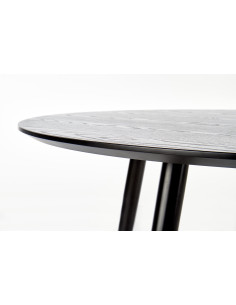 EMBOS Stół Okrągły Fi120cm Czarny - Enigmatyczny z Pozłacanymi Nóżkami 2