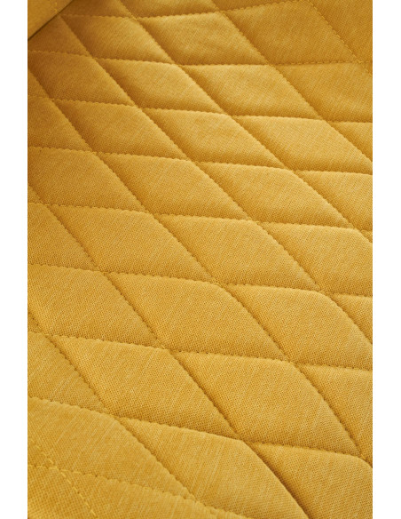 K360 Krzesło Musztardowe / Czarne - Przytulna Tapicerka w Romby