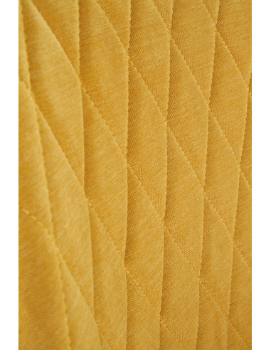 K360 Krzesło Musztardowe / Czarne - Przytulna Tapicerka w Romby