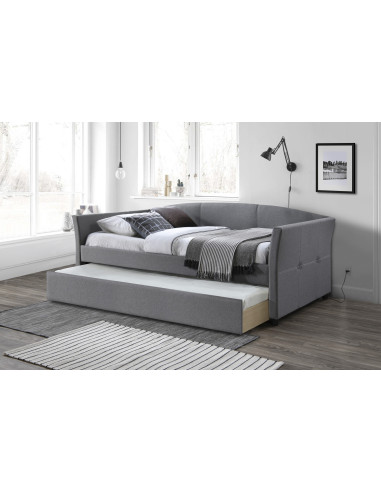 SANNA Łóżko 90x200 cm Dwuosobowe Popielate - Innowacyjność i Wygoda