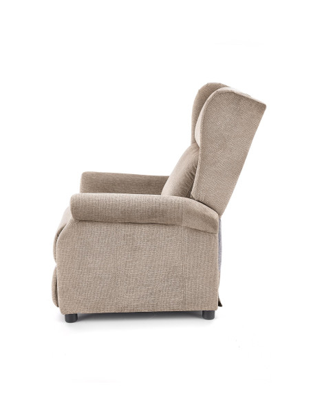 AGUSTIN Fotel Rozkładany USZAK Beżowy - Twoje Własne Chwile Relaksu