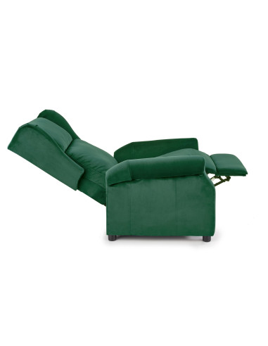 AGUSTIN 2 Fotel Rozkładany USZAK Ciemny Zielony VELVET - Ukojenie Zmysłów