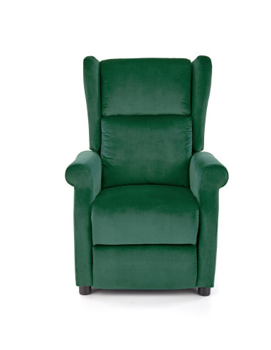 AGUSTIN 2 Fotel Rozkładany USZAK Ciemny Zielony VELVET - Ukojenie Zmysłów