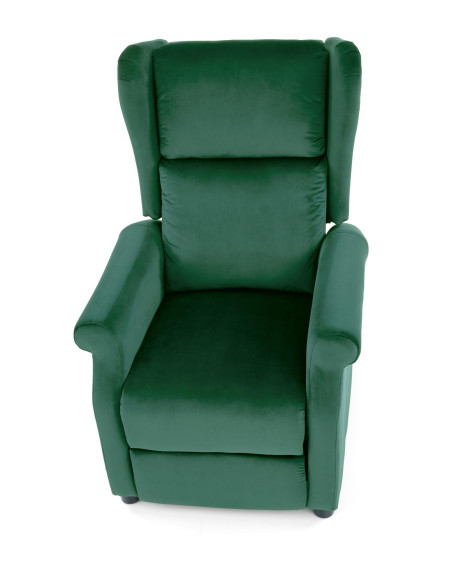 AGUSTIN 2 Fotel Rozkładany USZAK Ciemny Zielony VELVET - Ukojenie Zmysłów