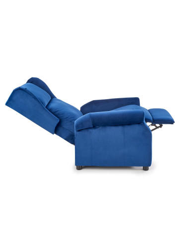 AGUSTIN 2 Fotel Rozkładany USZAK Granatowy Velvet - Głębia Koloru i Spokoju