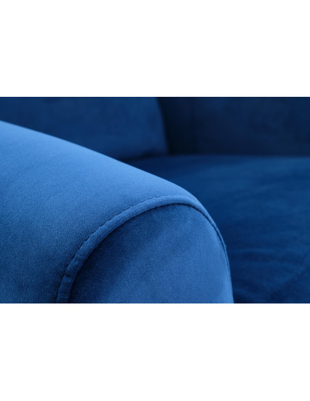 AGUSTIN 2 Fotel Rozkładany USZAK Granatowy Velvet - Głębia Koloru i Spokoju