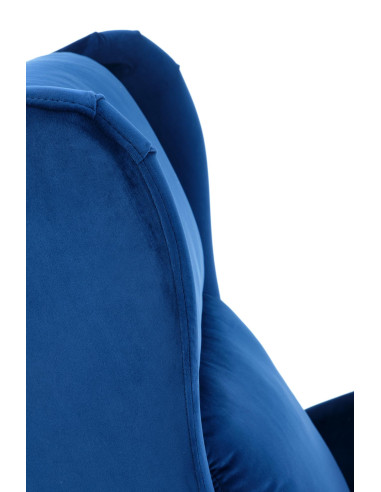 AGUSTIN 2 Fotel Rozkładany USZAK Granatowy Velvet - Głębia Koloru i Spokoju