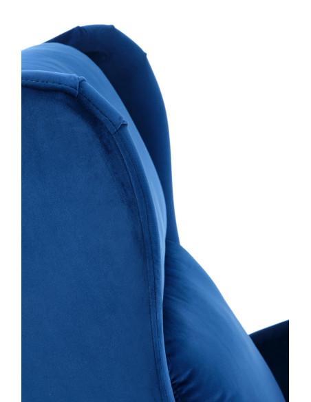 AGUSTIN 2 Fotel Rozkładany USZAK Granatowy Velvet - Głębia Koloru i Spokoju