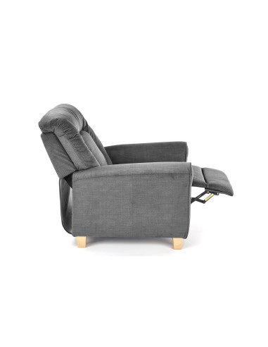 BARD Fotel Wypoczynkowy Rozkładany Popielaty - Zasługujesz na Relaks