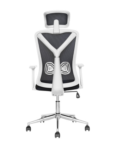 Fotel gabinetowy MAKEL czarno - biały