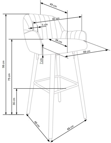 H93 Hoker Velvet 47x98cm Ciemnozielony/Orzech - Komfort i Elegancja