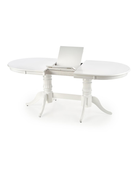 JOSEPH Stół Rozkładany Biały 150-190cm - Klasyczny ze Zdobionymi Nogami